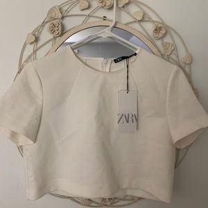 Zara - White Crop Top